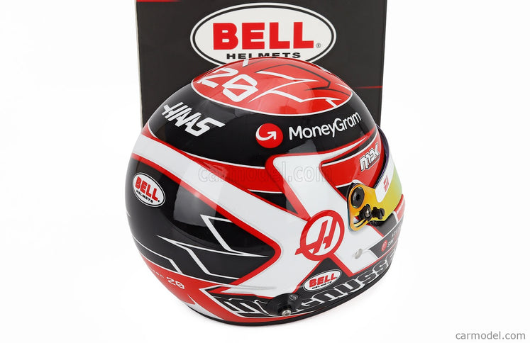 Bell Helmet Kevin Magnussen 2023 F1 VF-23 Team Moneygram Haas N°20 1:2 Mini Helmet červená čierna