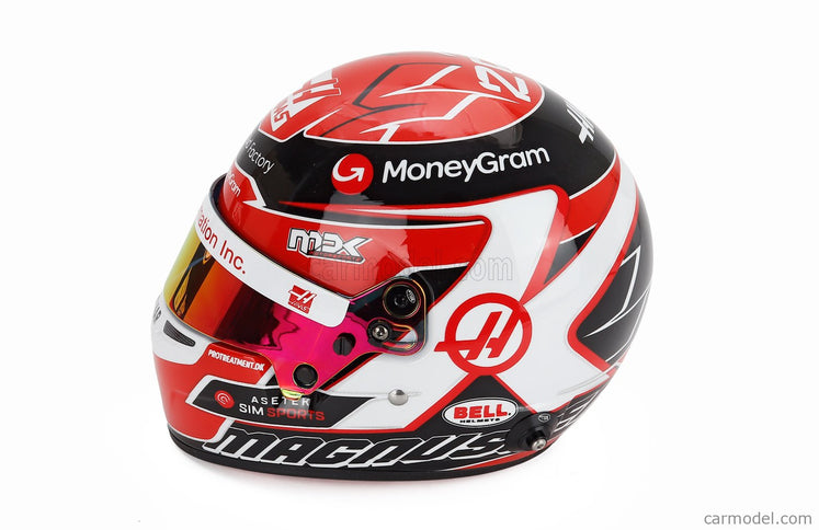 Bell Helmet Kevin Magnussen 2023 F1 VF-23 Team Moneygram Haas N°20 1:2 Mini Helmet červená čierna