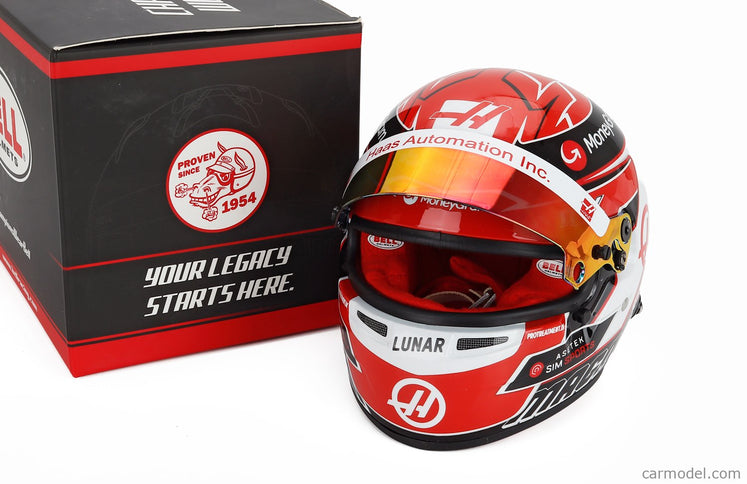 Bell Helmet Kevin Magnussen 2023 F1 VF-23 Team Moneygram Haas N°20 1:2 Mini Helmet červená čierna