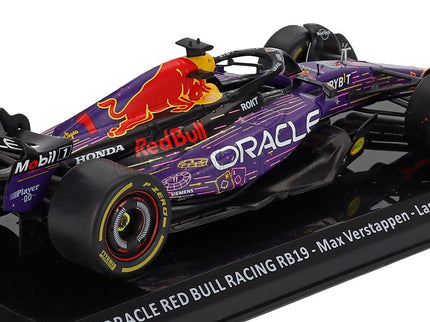 Red Bull F1 RB19 Team Oracle Red Bull Racing N°1 Majster Sveta Víťaz Las Vegas USA GP 2023 Max Verstappen 1:24 Edicola fialová žltá červená