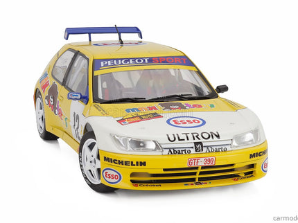 Peugeot 306 Maxi N°12 Rally Condroz 1997 Jean Pierre Van De Wauver - Jean Van Der Schueren 1:18 Solido žltá biela