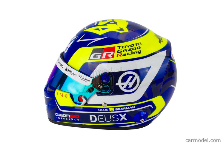 Bell Helmet Oliver Bearman 2026 F1 VF-26 Team Tgr Haas N°87 1:2 Mini Helmet modrá biela žltá