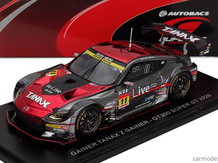 Nissan Z Fairlady Team Gainer Anest Iwata Racing N°11 GT300 Class Super GT 2025 Ryuichiro Tomita - Kazuki Oki 1:43 Spark Model sivá červená