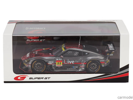 Nissan Z Fairlady Team Gainer Anest Iwata Racing N°11 GT300 Class Super GT 2025 Ryuichiro Tomita - Kazuki Oki 1:43 Spark Model sivá červená