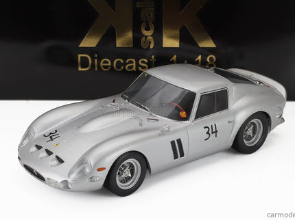 Ferrari 250 GTO 3.0L V12 Coupe N°34 Dmv Avus 1963 Hermann Cordes 1:18 KK Scale strieborná