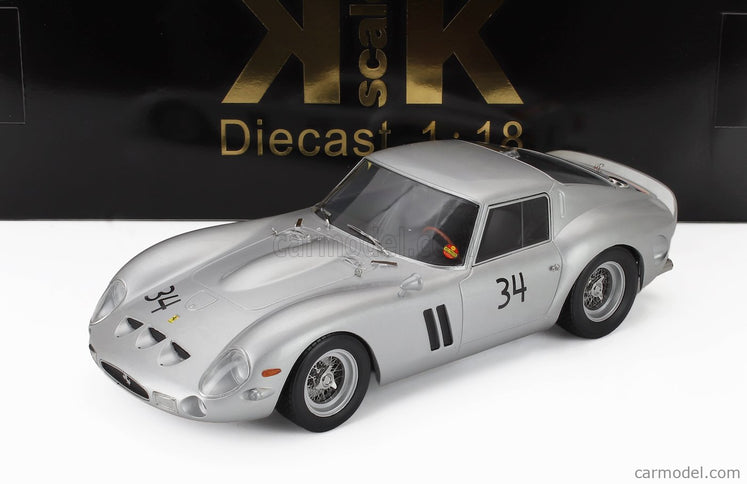 Ferrari 250 GTO 3.0L V12 Coupe N°34 Dmv Avus 1963 Hermann Cordes 1:18 KK Scale strieborná