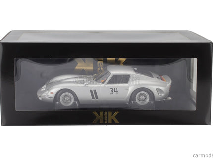 Ferrari 250 GTO 3.0L V12 Coupe N°34 Dmv Avus 1963 Hermann Cordes 1:18 KK Scale strieborná
