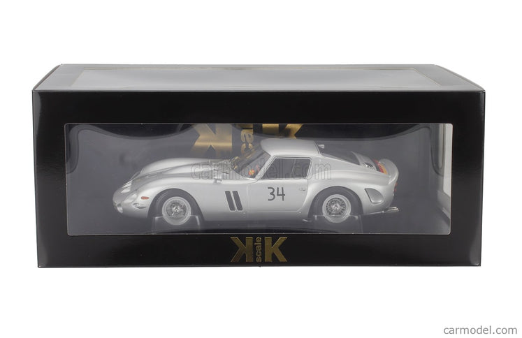 Ferrari 250 GTO 3.0L V12 Coupe N°34 Dmv Avus 1963 Hermann Cordes 1:18 KK Scale strieborná