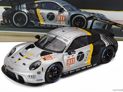 Porsche 911 991-2 RSR-19 4.2L Team Proton Competition N°911 24h Le Mans 2023 Michael Fassbender - Richard Lietz - Martin Rump 1:18 IXO Models strieborná čierna