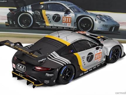 Porsche 911 991-2 RSR-19 4.2L Team Proton Competition N°911 24h Le Mans 2023 Michael Fassbender - Richard Lietz - Martin Rump 1:18 IXO Models strieborná čierna