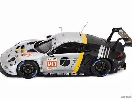 Porsche 911 991-2 RSR-19 4.2L Team Proton Competition N°911 24h Le Mans 2023 Michael Fassbender - Richard Lietz - Martin Rump 1:18 IXO Models strieborná čierna