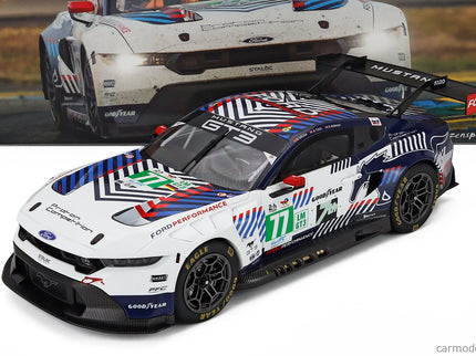 Ford Mustang GT3 5.4L V8 Team Proton Competition N°77 24h Le Mans 2025 Ben Barker - Bernardo Sousa - Ben Tuck 1:18 IXO Models biela čierna