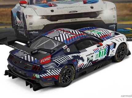 Ford Mustang GT3 5.4L V8 Team Proton Competition N°77 24h Le Mans 2025 Ben Barker - Bernardo Sousa - Ben Tuck 1:18 IXO Models biela čierna