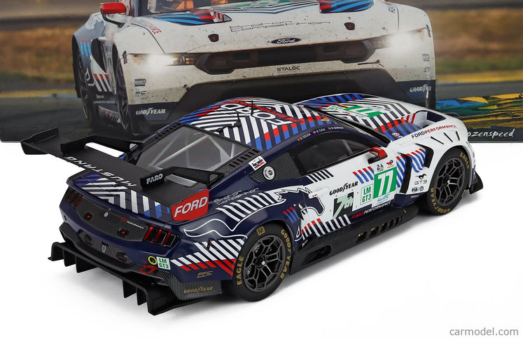 Ford Mustang GT3 5.4L V8 Team Proton Competition N°77 24h Le Mans 2025 Ben Barker - Bernardo Sousa - Ben Tuck 1:18 IXO Models biela čierna