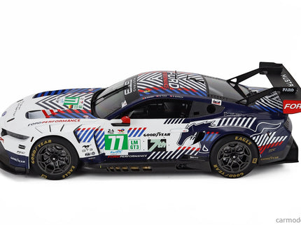 Ford Mustang GT3 5.4L V8 Team Proton Competition N°77 24h Le Mans 2025 Ben Barker - Bernardo Sousa - Ben Tuck 1:18 IXO Models biela čierna