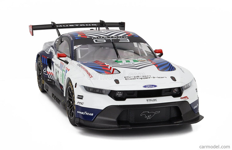 Ford Mustang GT3 5.4L V8 Team Proton Competition N°77 24h Le Mans 2025 Ben Barker - Bernardo Sousa - Ben Tuck 1:18 IXO Models biela čierna