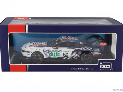 Ford Mustang GT3 5.4L V8 Team Proton Competition N°77 24h Le Mans 2025 Ben Barker - Bernardo Sousa - Ben Tuck 1:18 IXO Models biela čierna
