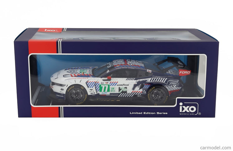 Ford Mustang GT3 5.4L V8 Team Proton Competition N°77 24h Le Mans 2025 Ben Barker - Bernardo Sousa - Ben Tuck 1:18 IXO Models biela čierna