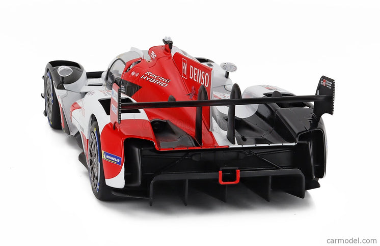 Toyota GR010 3.5L V6 Twin Turbo Hybrid Team Gazoo Racing N°8 2. Miesto 24h Le Mans 2023 Sebastien Buemi - Brendon Hartley - Ryo Hirakawa 1:18 IXO Models biela červená