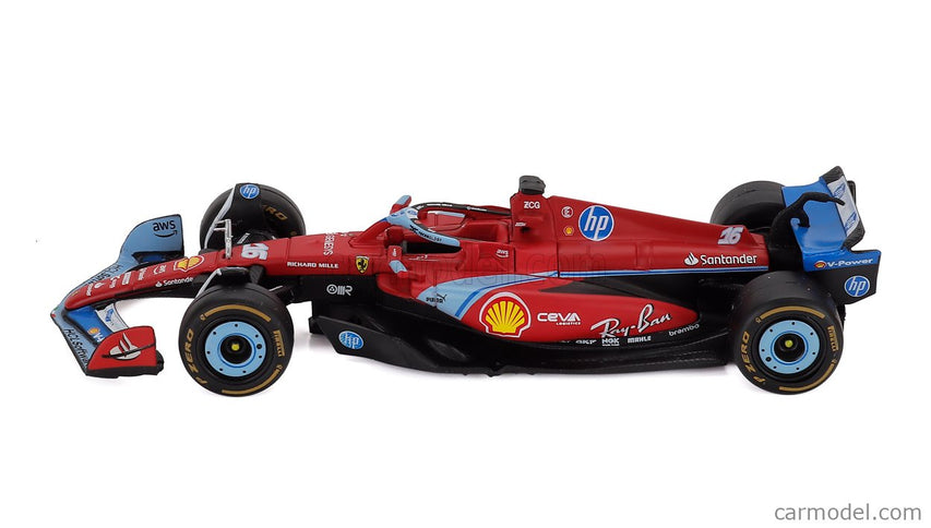 Ferrari Set F1 Charles Leclerc SF-23 Team Scuderia Ferrari SF23 N°16 Monza Italy GP 2023 - 3X SF-24 Team Scuderia Ferrari SF24 3. Miesto N°16 Miami GP 2024 - N°16 Víťaz Monza Italy GP 2024 - N°16 Sezóna Livery 2024 1:43 Bburago rôzne farby