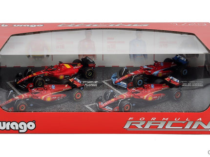 Ferrari Set F1 Charles Leclerc SF-23 Team Scuderia Ferrari SF23 N°16 Monza Italy GP 2023 - 3X SF-24 Team Scuderia Ferrari SF24 3. Miesto N°16 Miami GP 2024 - N°16 Víťaz Monza Italy GP 2024 - N°16 Sezóna Livery 2024 1:43 Bburago rôzne farby