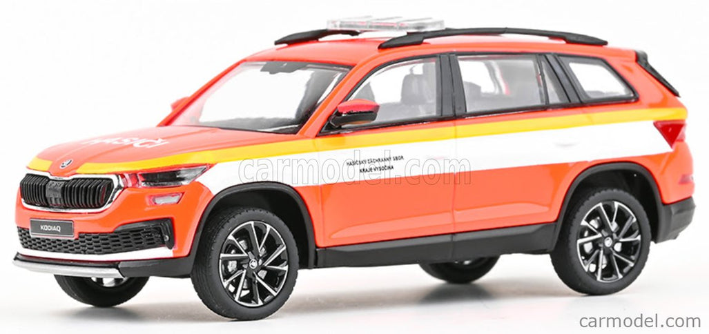 Skoda Kodiaq FL Fire Brigade OF Highlands Region 2021 1:43 Abrex oranžová biela