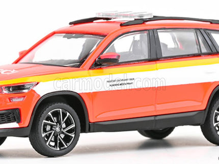 Skoda Kodiaq FL Fire Brigade OF Prague 2021 1:43 Abrex oranžová biela