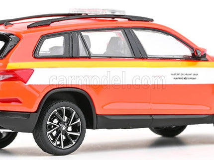Skoda Kodiaq FL Fire Brigade OF Prague 2021 1:43 Abrex oranžová biela