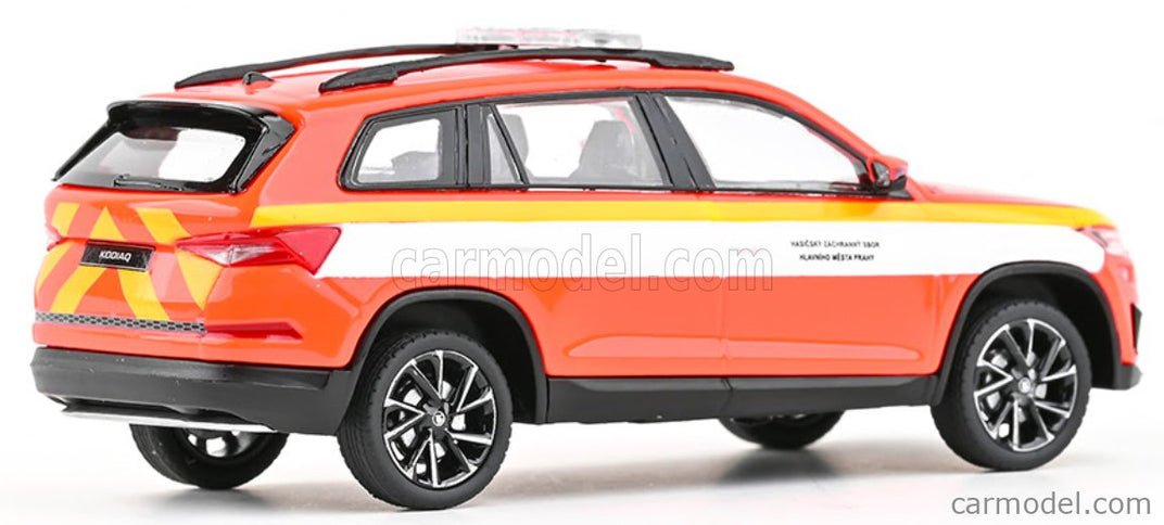 Skoda Kodiaq FL Fire Brigade OF Prague 2021 1:43 Abrex oranžová biela