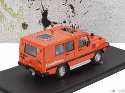 RMA Amphi (anfibio) Ranger 2800 Rettungsfahzeug SR Emergency Vehicle Germany 1985 1:43 Autocult oranžová