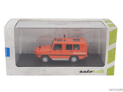 RMA Amphi (anfibio) Ranger 2800 Rettungsfahzeug SR Emergency Vehicle Germany 1985 1:43 Autocult oranžová