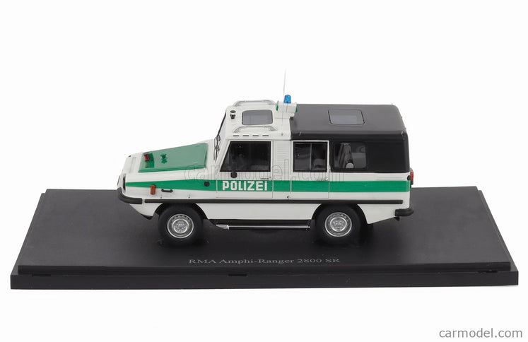 RMA Amphi (anfibio) Ranger 2800 SR Polizei Germany 1985 1:43 Autocult biela zelená