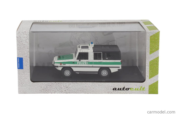RMA Amphi (anfibio) Ranger 2800 SR Polizei Germany 1985 1:43 Autocult biela zelená
