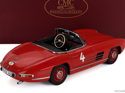 Mercedes Benz 300SL Roadster Spider Open N°4 Pferdsfeld Rennen 1961 - Classic Gala Schwetzinger International Concours D'elegance 2026 1:18 CMC červená