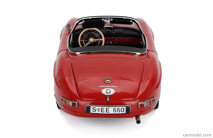 Mercedes Benz 300SL Roadster Spider Open N°4 Pferdsfeld Rennen 1961 - Classic Gala Schwetzinger International Concours D'elegance 2026 1:18 CMC červená