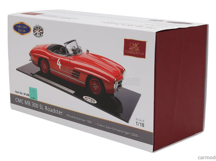 Mercedes Benz 300SL Roadster Spider Open N°4 Pferdsfeld Rennen 1961 - Classic Gala Schwetzinger International Concours D'elegance 2026 1:18 CMC červená