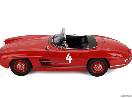 Mercedes Benz 300SL Roadster Spider Open N°4 Pferdsfeld Rennen 1961 - Classic Gala Schwetzinger International Concours D'elegance 2026 1:18 CMC červená