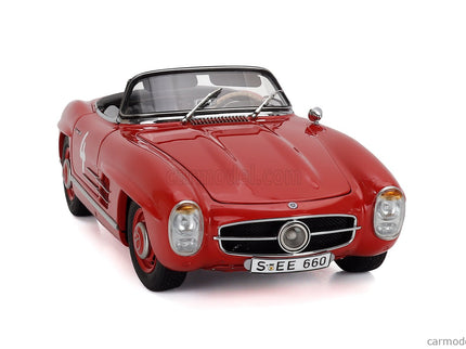 Mercedes Benz 300SL Roadster Spider Open N°4 Pferdsfeld Rennen 1961 - Classic Gala Schwetzinger International Concours D'elegance 2026 1:18 CMC červená