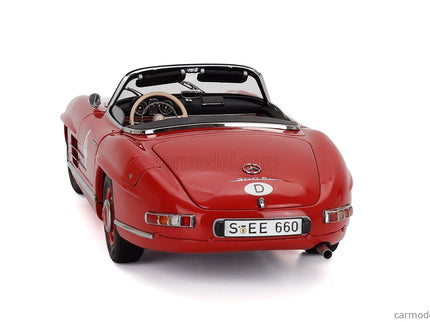 Mercedes Benz 300SL Roadster Spider Open N°4 Pferdsfeld Rennen 1961 - Classic Gala Schwetzinger International Concours D'elegance 2026 1:18 CMC červená