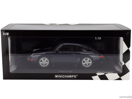 Porsche 911 993 Coupe 1993 1:18 Minichamps modrá metalická