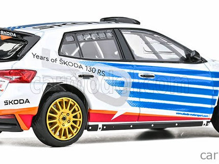 Skoda Fabia IV RS RALLY2 2022 - Skoda Motorsport Design 2025 130RS 1:43 Abrex biela svetlomodrá