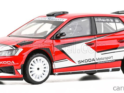 Skoda Fabia IV RS RALLY2 2022 - Skoda Motorsport Design 2024 200RS 1:43 Abrex červená biela