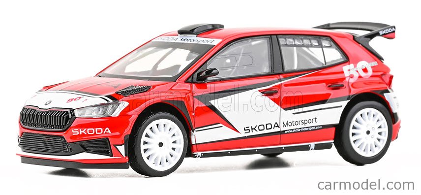 Skoda Fabia IV RS RALLY2 2022 - Skoda Motorsport Design 2024 200RS 1:43 Abrex červená biela