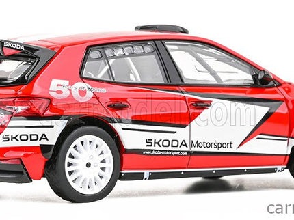Skoda Fabia IV RS RALLY2 2022 - Skoda Motorsport Design 2024 200RS 1:43 Abrex červená biela