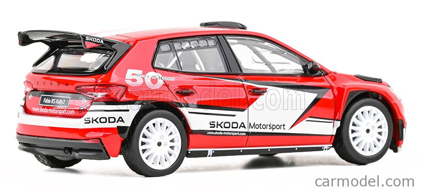 Skoda Fabia IV RS RALLY2 2022 - Skoda Motorsport Design 2024 200RS 1:43 Abrex červená biela