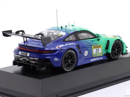 Porsche 911 992 GT3 R Team Falken Motorsports N°33 24h Nurburgring 2025 Julien Andlauer - Nico Menzel - Sven Muller - Alessio Picariello 1:43 IXO Models zelená modrá