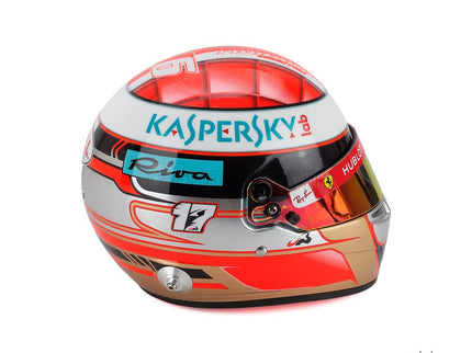 Bell Helmet Charles Leclerc F1 Monaco GP 2019 N°16 SF-26 Team Ferrari Mission Winnow - Tribute Herve Leclerc A Jules Bianchi 1:2 Mini Helmet modrá žltá červená