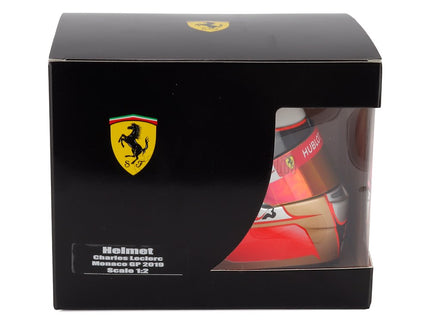Bell Helmet Charles Leclerc F1 Monaco GP 2019 N°16 SF-26 Team Ferrari Mission Winnow - Tribute Herve Leclerc A Jules Bianchi 1:2 Mini Helmet modrá žltá červená