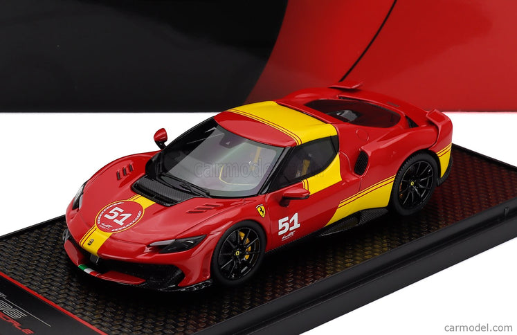 Ferrari 296 Speciale N°51 (499P 24h Le Mans Livery) 2025 1:43 BBR Models červená žltá