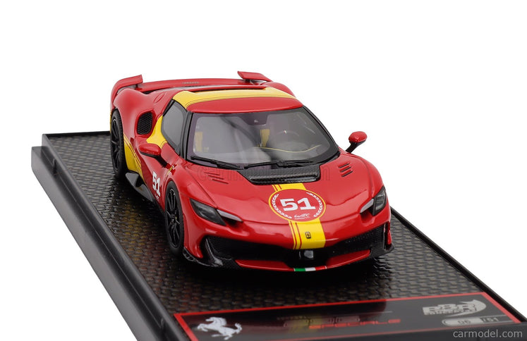Ferrari 296 Speciale N°51 (499P 24h Le Mans Livery) 2025 1:43 BBR Models červená žltá